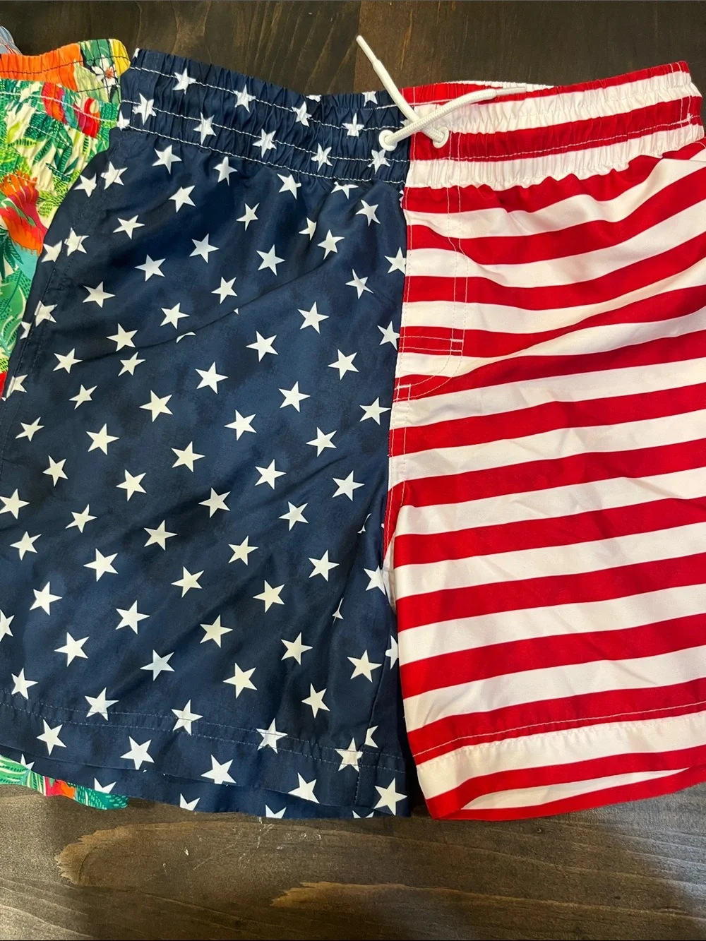 Boys XL Assorted Printed Swim Trunks - Stars, Stripes, Tropical & Citrus, Sponge